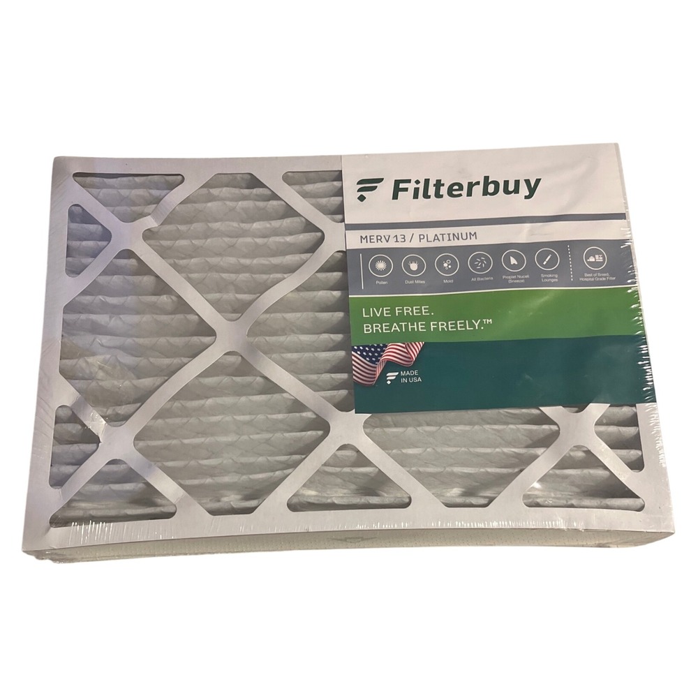 Filterbuy 14x20x2 MERV 13 Platinum Air Filter 2 Pack Furnace AC HVAC Replacement